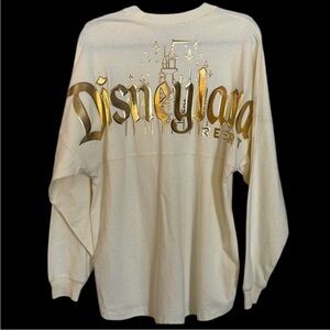 DISNEYLAND GOLD GLITTER LIKE NEW SPIRIT JERSEY